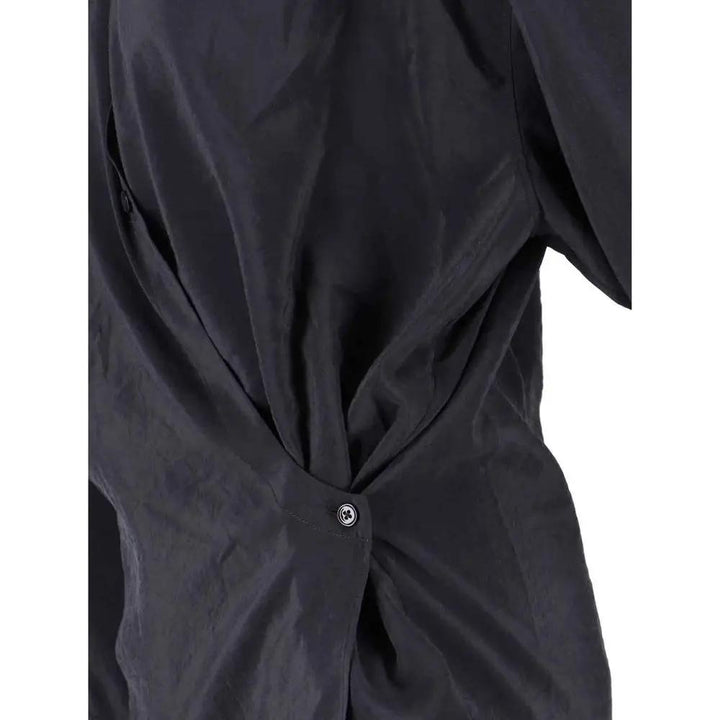 Lemaire Sample Sale | Lemaire Black Polyamide Shirt - | Designer outlet