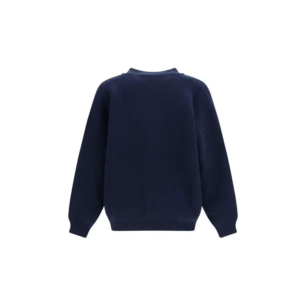 Laneus Sample Sale | Laneus Blue Wool Oves Aries Cardigan - | Designer outlet