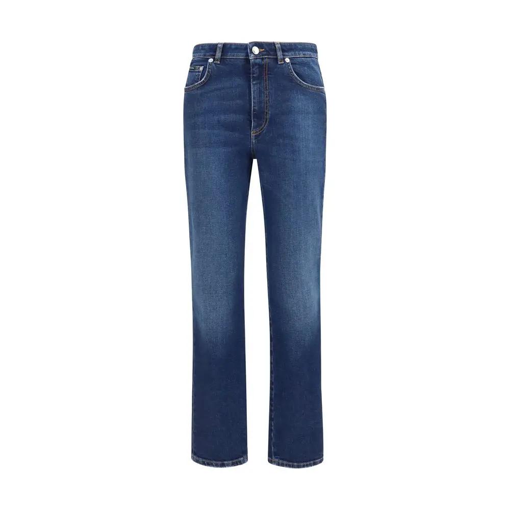 Dolce &amp; Gabbana Sample Sale | Dolce &amp; Gabbana Blue Cotton Straight-Leg Jeans - | Designer outlet