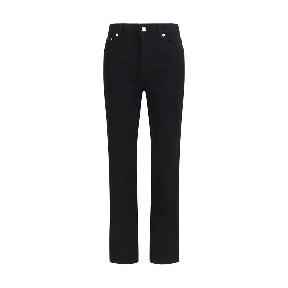 Dolce &amp; Gabbana Sample Sale | Dolce &amp; Gabbana Black Cotton Straight-Leg Jeans - | Designer outlet