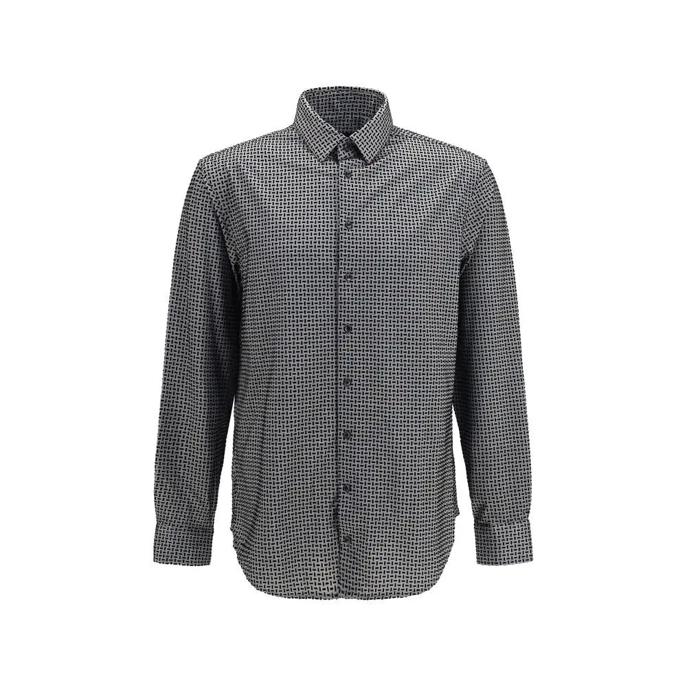 Giorgio Armani Sample Sale | Giorgio Armani Gray Cotton Pattern Shirt - | Designer outlet