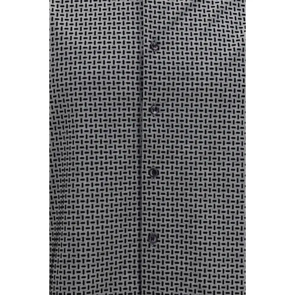 Giorgio Armani Sample Sale | Giorgio Armani Gray Cotton Pattern Shirt - | Designer outlet