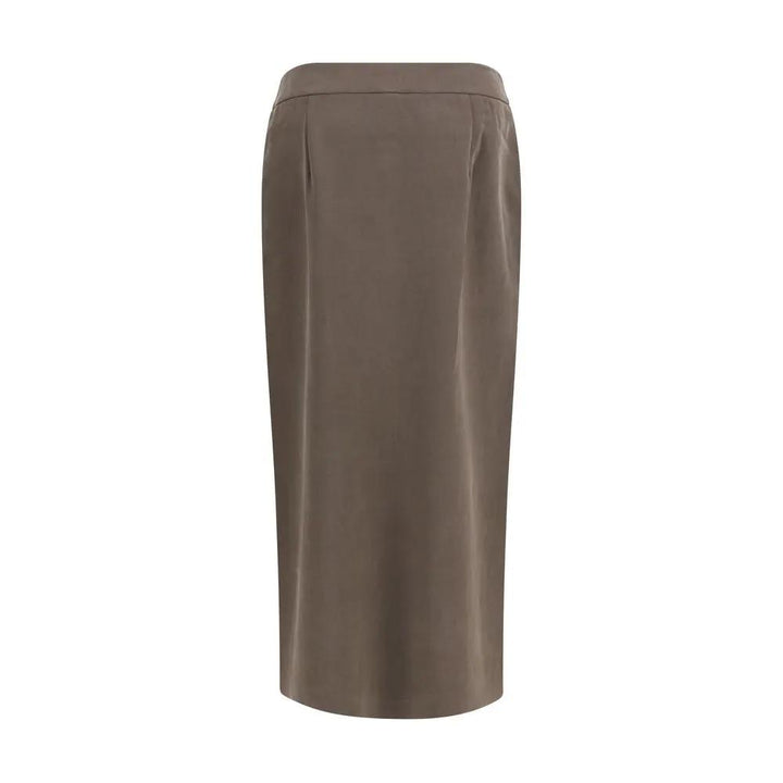 Giorgio Armani Sample Sale | Giorgio Armani Brown Silk Long Skirt - | Designer outlet