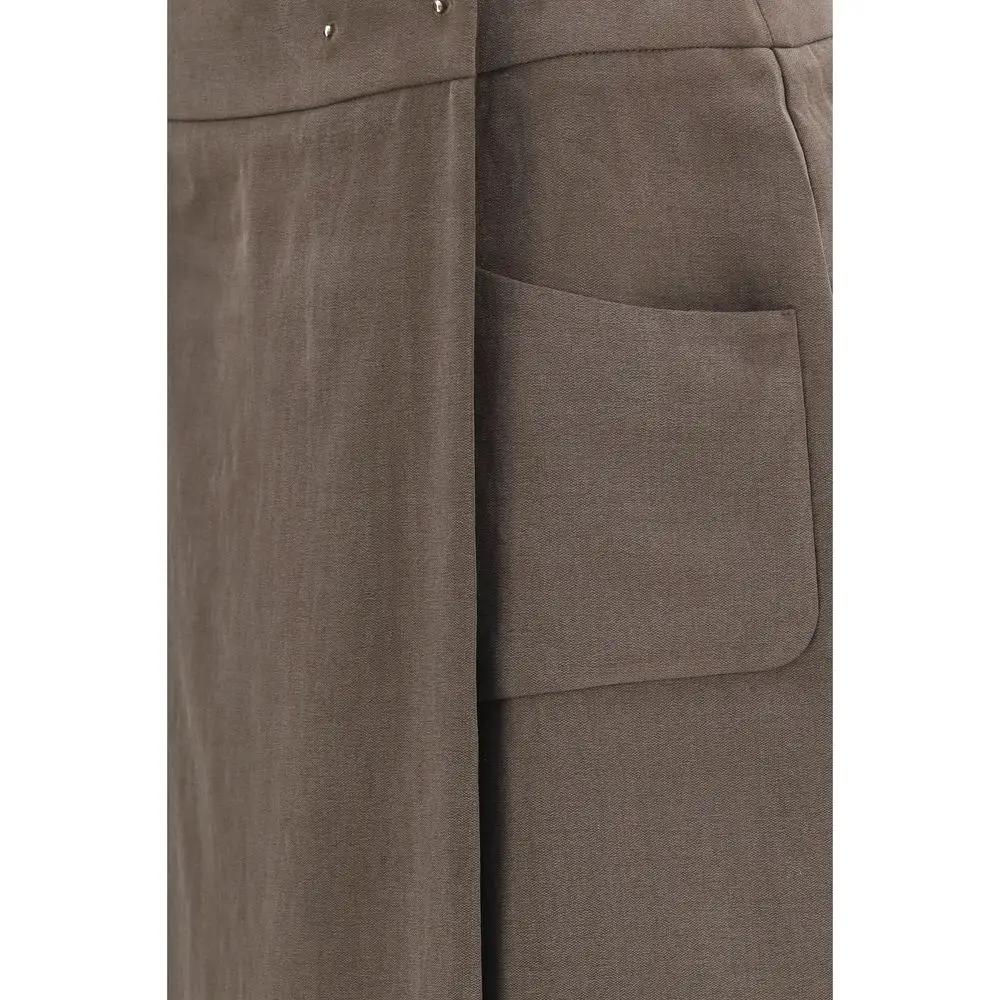 Giorgio Armani Sample Sale | Giorgio Armani Brown Silk Long Skirt - | Designer outlet