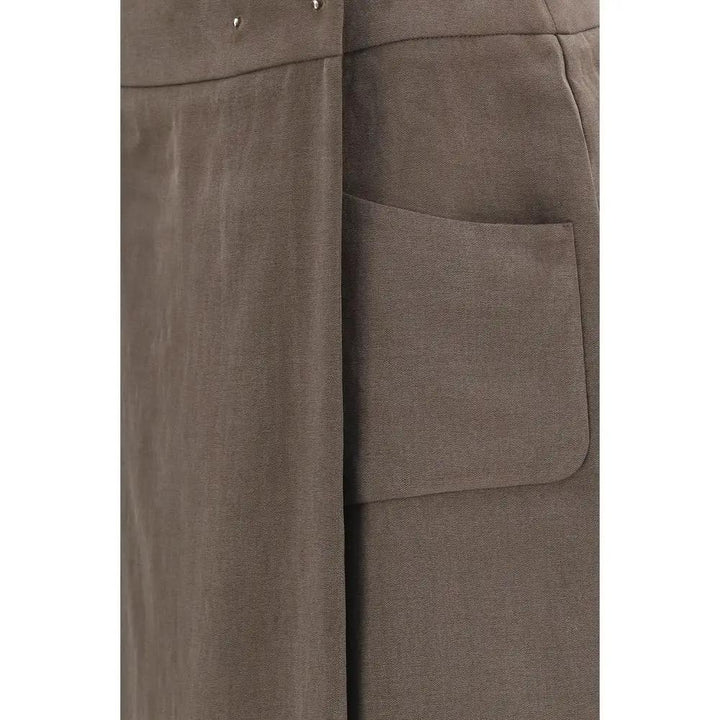 Giorgio Armani Sample Sale | Giorgio Armani Brown Silk Long Skirt - | Designer outlet