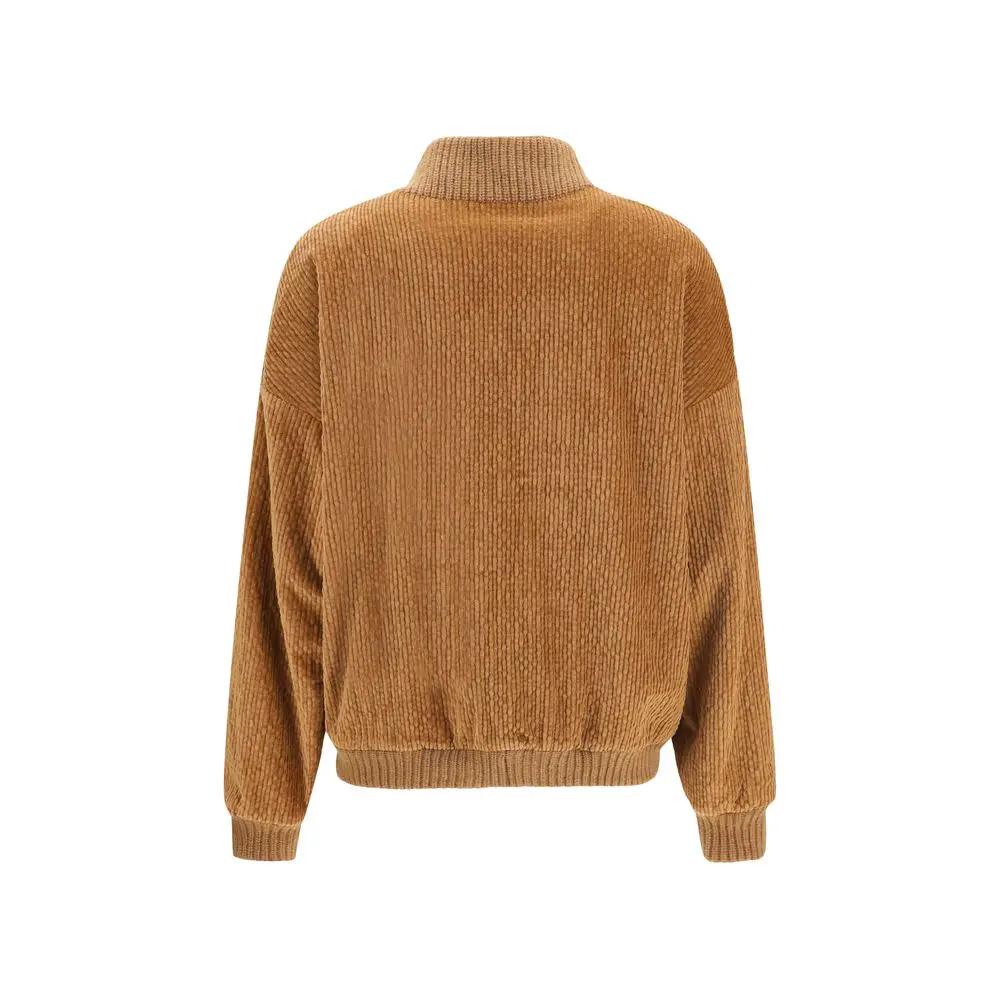 Kristina Ti Sample Sale | Kristina Ti Brown Cotton Bomber - | Designer outlet