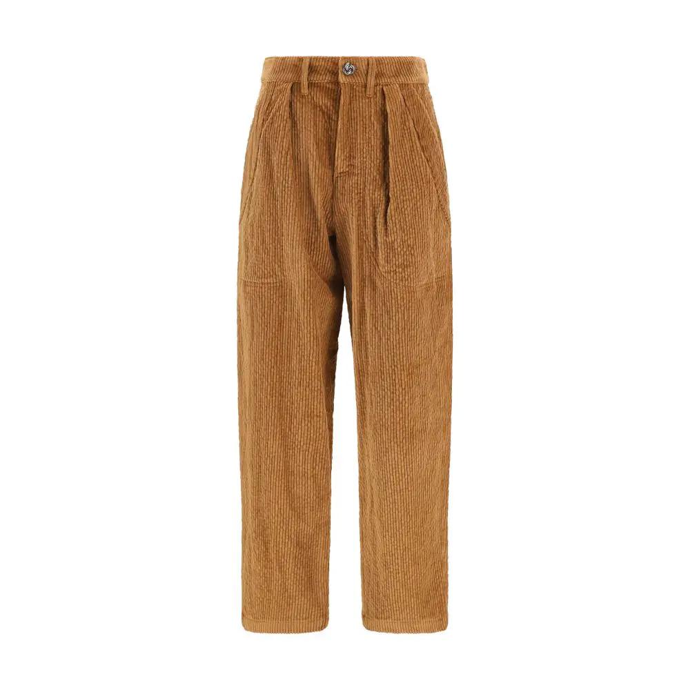 Kristina Ti Sample Sale | Kristina Ti Brown Cotton Casual Pants - | Designer outlet
