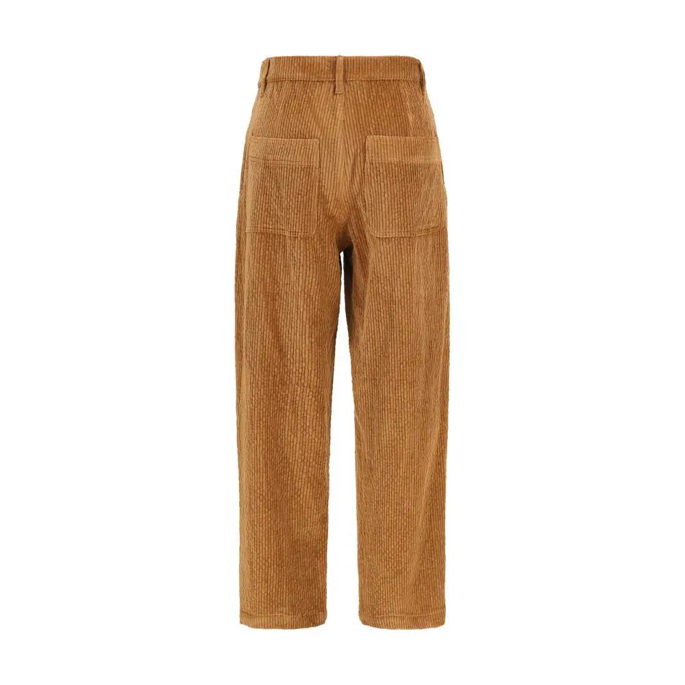 Kristina Ti Sample Sale | Kristina Ti Brown Cotton Casual Pants - | Designer outlet