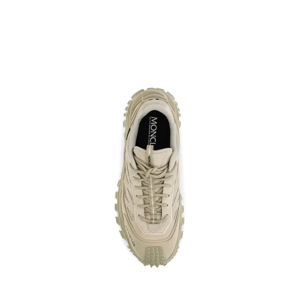 Moncler Sample Sale | Moncler Beige Calf Leather Bos Taurus Athletic Sneakers - | Designer outlet