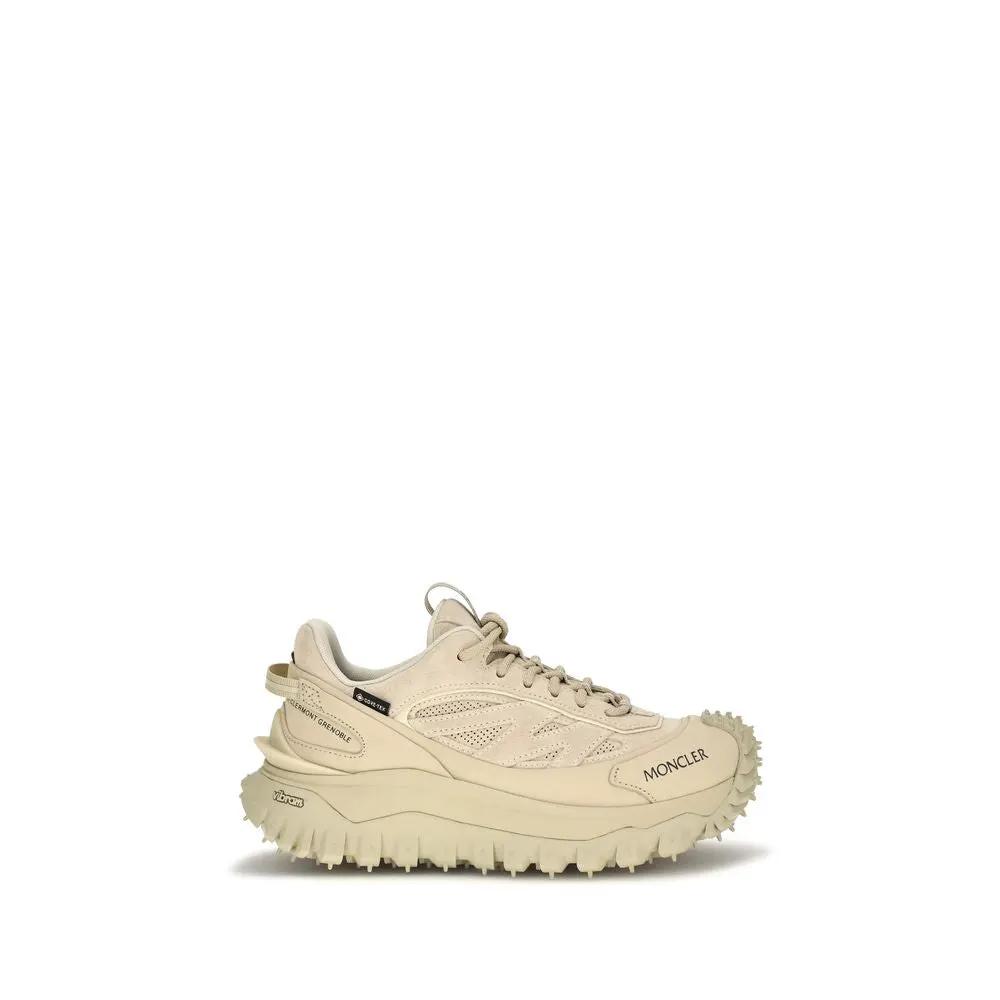 Moncler Sample Sale | Moncler Beige Calf Leather Bos Taurus Athletic Sneakers - | Designer outlet