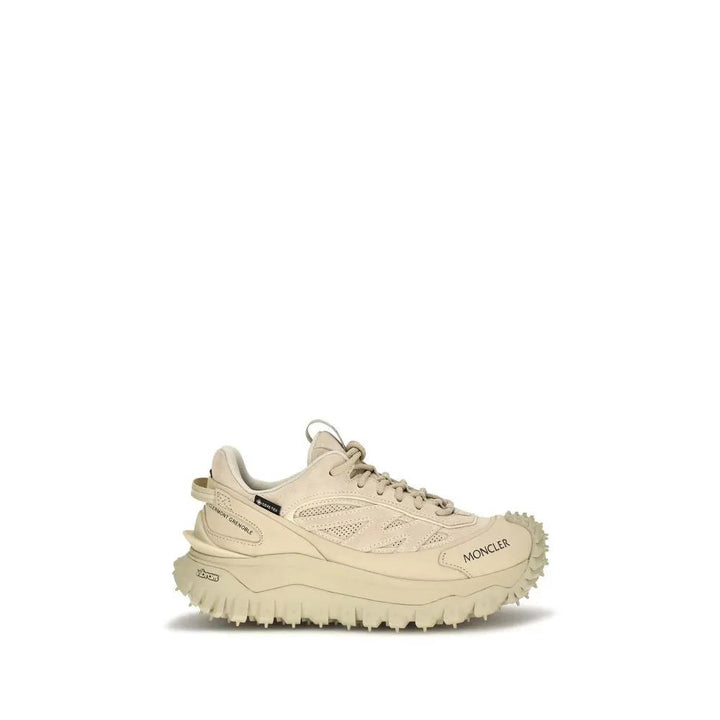Moncler Sample Sale | Moncler Beige Calf Leather Bos Taurus Athletic Sneakers - | Designer outlet