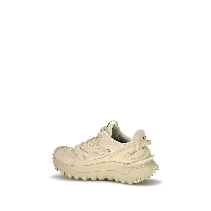 Moncler Sample Sale | Moncler Beige Calf Leather Bos Taurus Athletic Sneakers - | Designer outlet