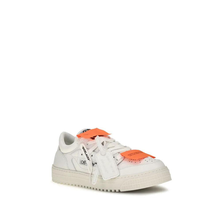 Off-White Sample Sale | Off-White White Calf Leather Bos Taurus Low Top Sneakers - | Designer outlet