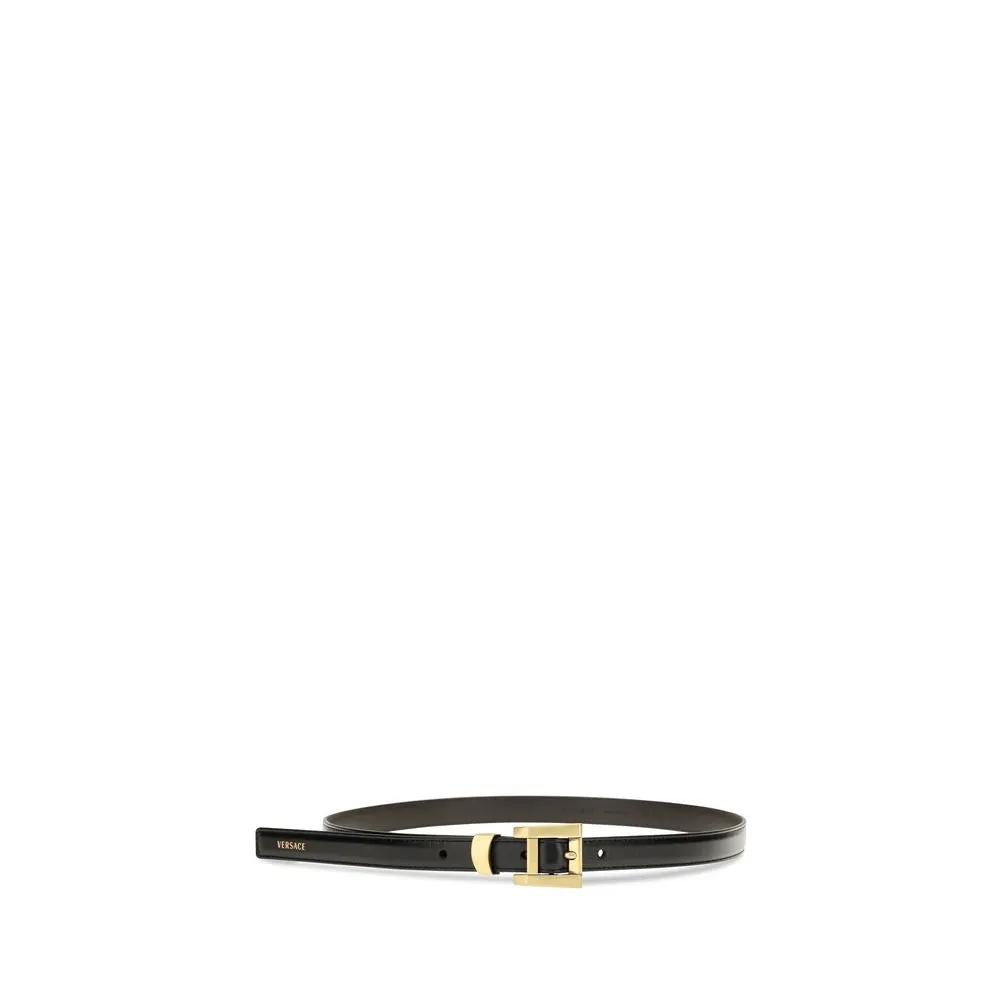 Versace Sample Sale | Versace Black Calf Leather Bos Taurus Regular Belt - | Designer outlet