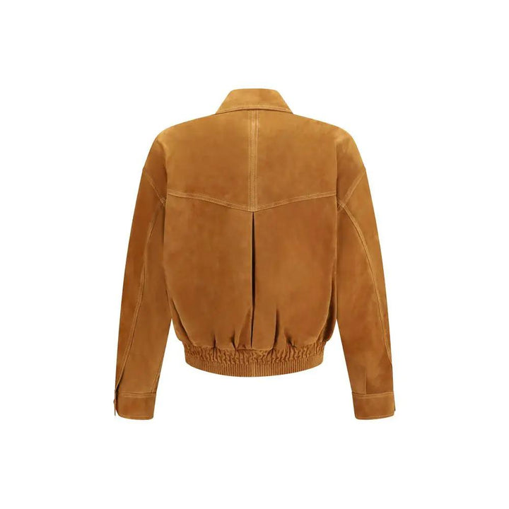 Versace Sample Sale | Versace Brown Lamb Ovis Aries Aries Leather Jacket - | Designer outlet