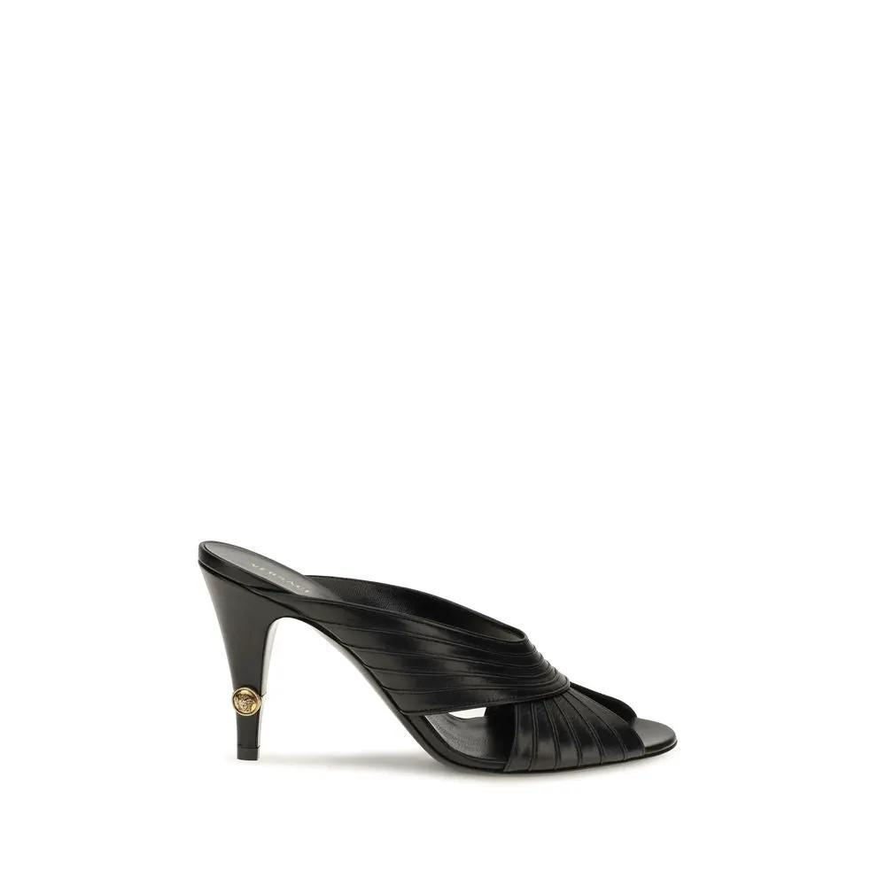Versace Sample Sale | Versace Black Lamb Ovis Aries Aries Mules - | Designer outlet