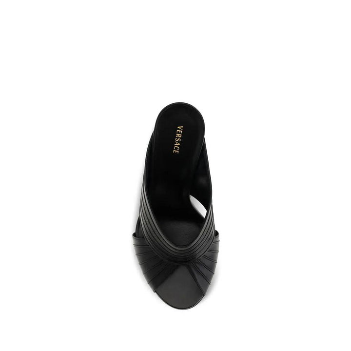 Versace Sample Sale | Versace Black Lamb Ovis Aries Aries Mules - | Designer outlet
