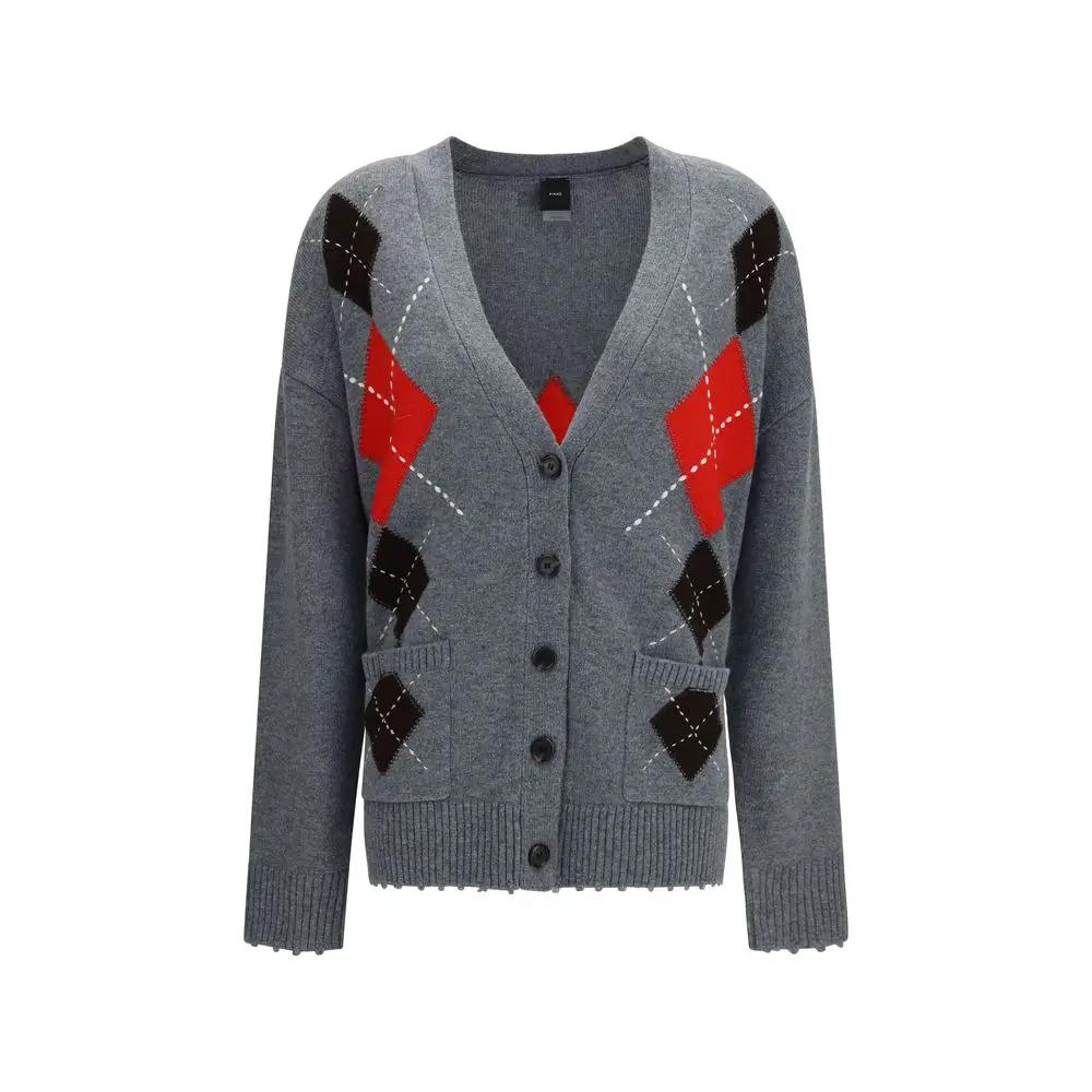 PINKO Sample Sale | PINKO Gray Wool Oves Aries Cardigan - | Designer outlet