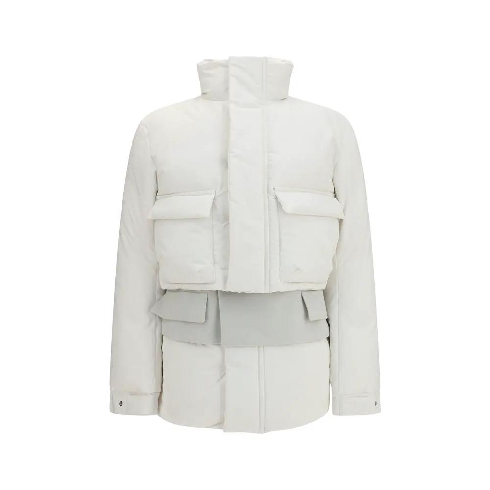 Sacai Sample Sale | Sacai White Polyester Full-Length Jacket - | Designer outlet