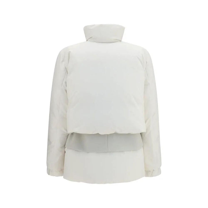 Sacai Sample Sale | Sacai White Polyester Full-Length Jacket - | Designer outlet