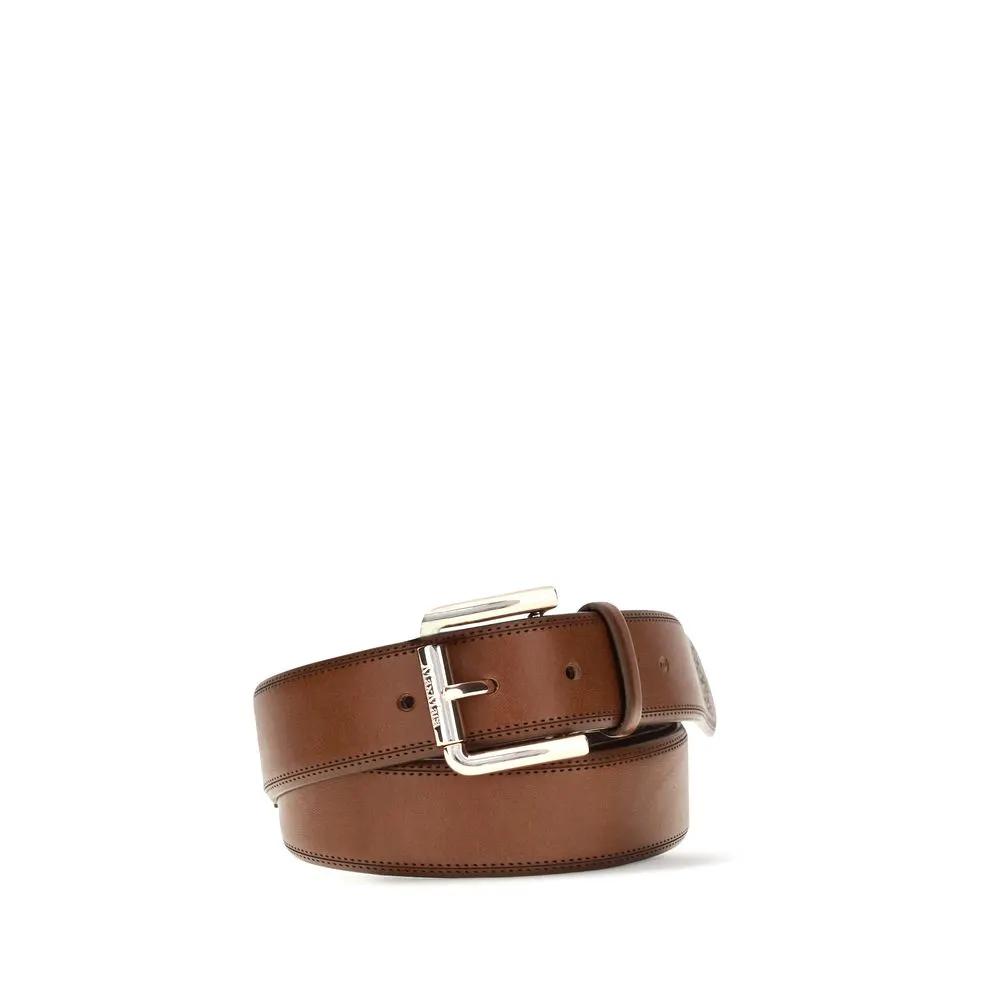 Max Mara Sample Sale | Max Mara Brown Calf Leather Bos Taurus Regular Belt - | Designer outlet