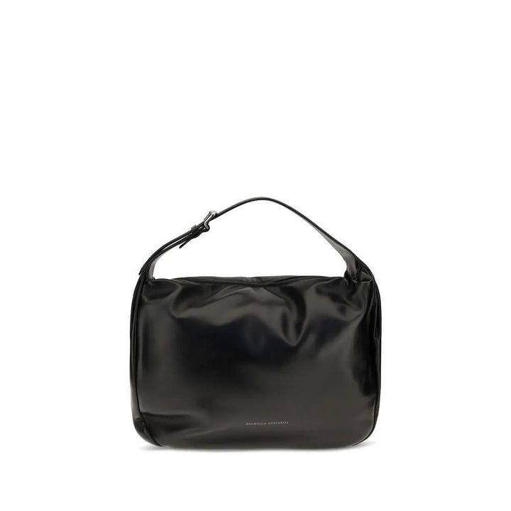 Brunello Cucinelli Sample Sale | Brunello Cucinelli Black Calf Leather Bos Taurus Shoulder Bag - | Designer outlet