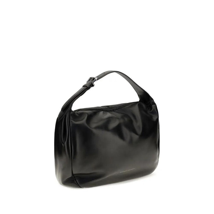 Brunello Cucinelli Sample Sale | Brunello Cucinelli Black Calf Leather Bos Taurus Shoulder Bag - | Designer outlet