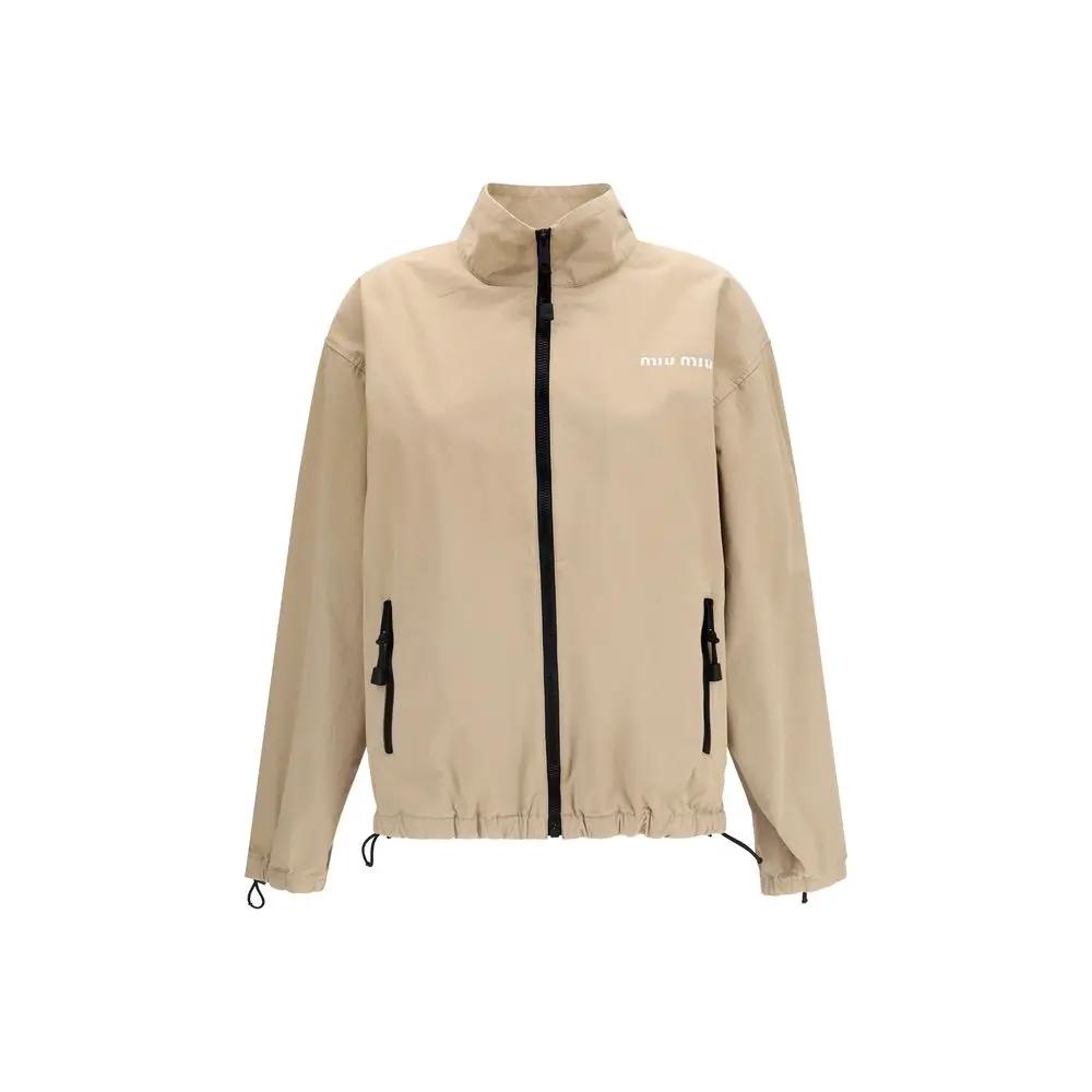 Miu Miu Sample Sale | Miu Miu Beige Cotton Full-Length Jacket - | Designer outlet