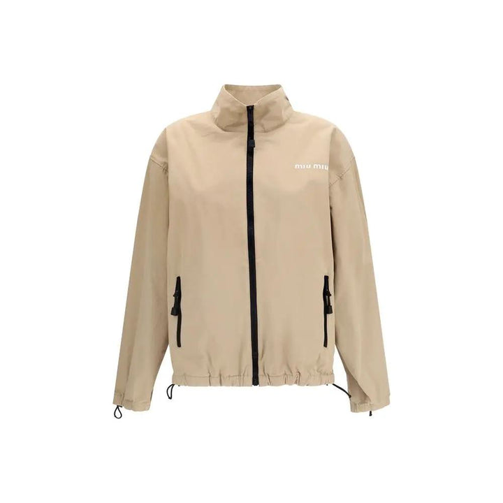 Miu Miu Sample Sale | Miu Miu Beige Cotton Full-Length Jacket - | Designer outlet