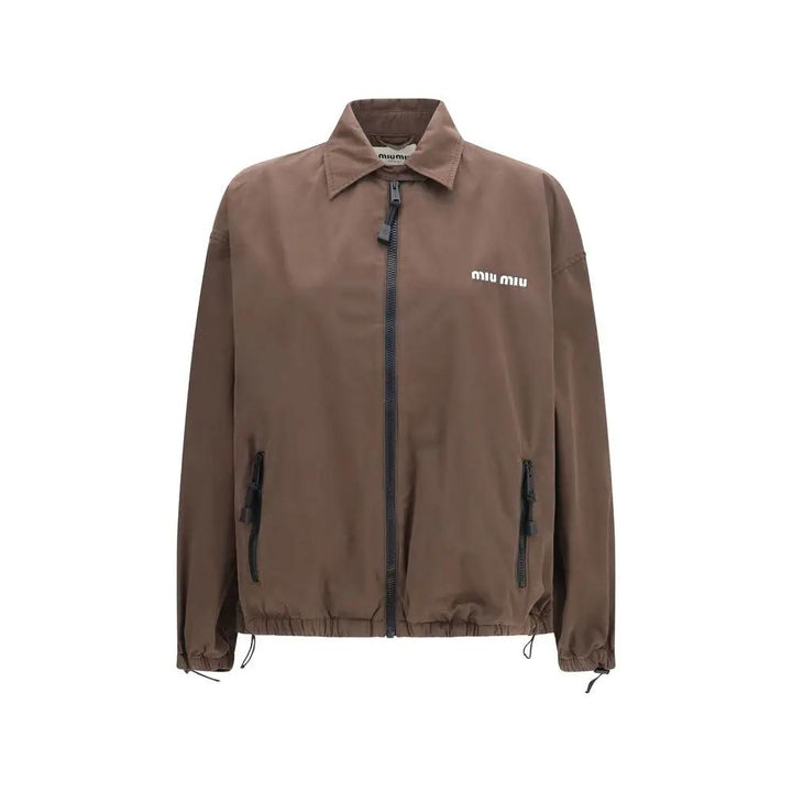 Miu Miu Sample Sale | Miu Miu Brown Cotton Full-Length Jacket - | Designer outlet