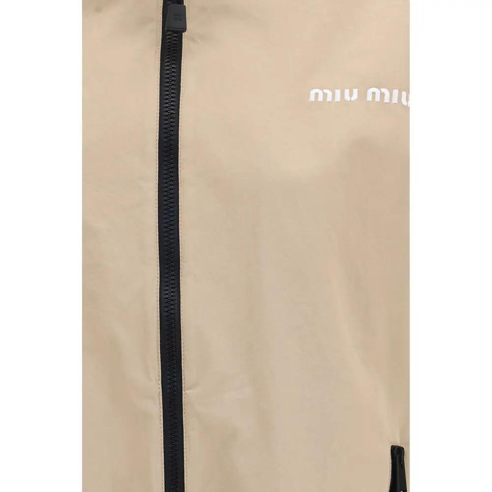 Miu Miu Sample Sale | Miu Miu Beige Cotton Full-Length Jacket - | Designer outlet