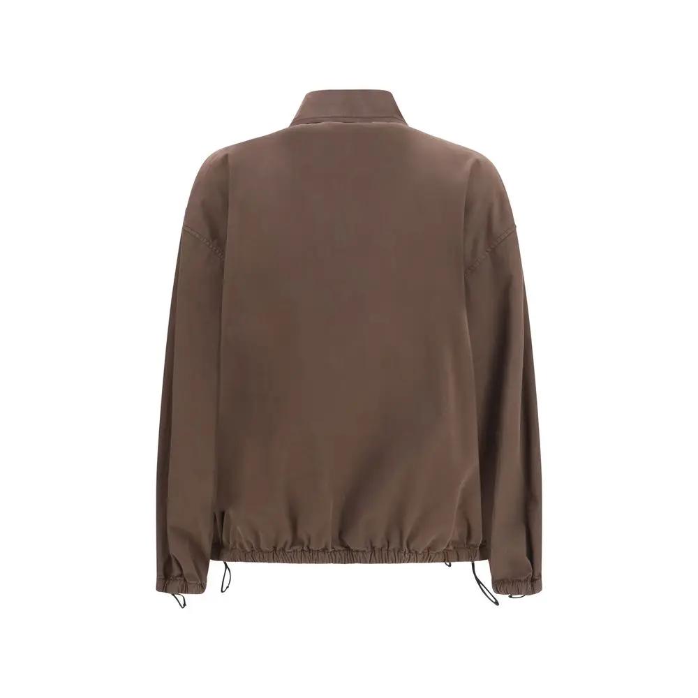 Miu Miu Sample Sale | Miu Miu Brown Cotton Full-Length Jacket - | Designer outlet