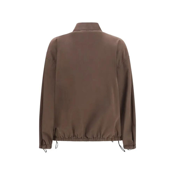 Miu Miu Sample Sale | Miu Miu Brown Cotton Full-Length Jacket - | Designer outlet