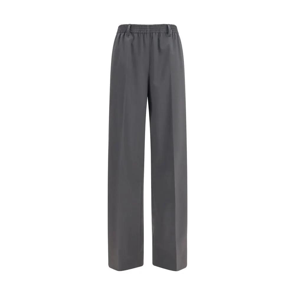 Miu Miu Sample Sale | Miu Miu Gray Wool Oves Aries Casual Pants - | Designer outlet