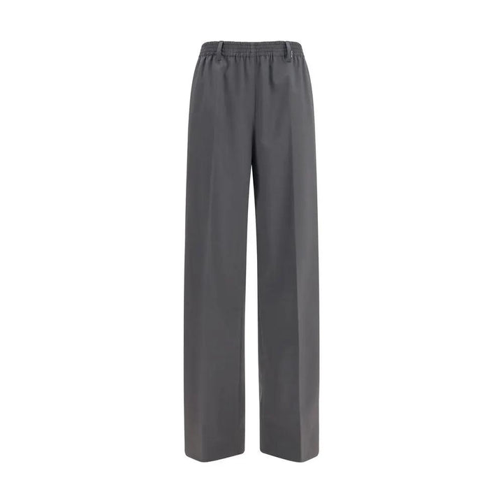 Miu Miu Sample Sale | Miu Miu Gray Wool Oves Aries Casual Pants - | Designer outlet