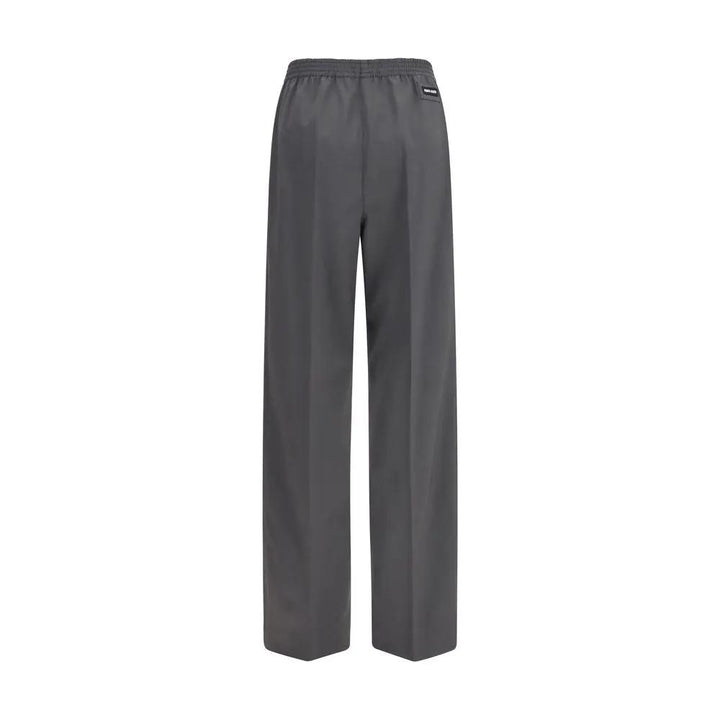 Miu Miu Sample Sale | Miu Miu Gray Wool Oves Aries Casual Pants - | Designer outlet