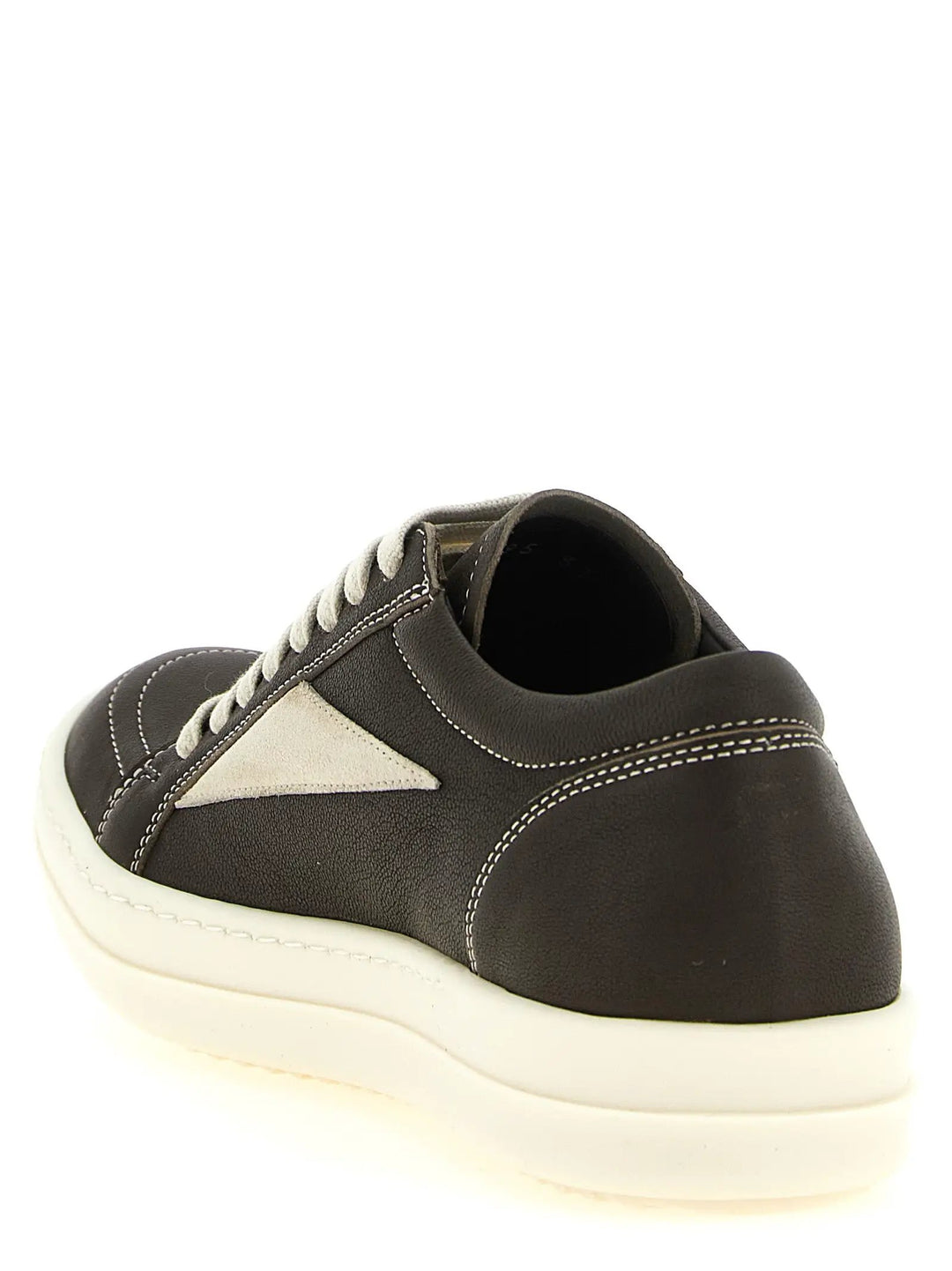 Rick Owens Sample Sale | Rick Owens Brown Lamb Leather Low Top Sneakers - | Designer outlet