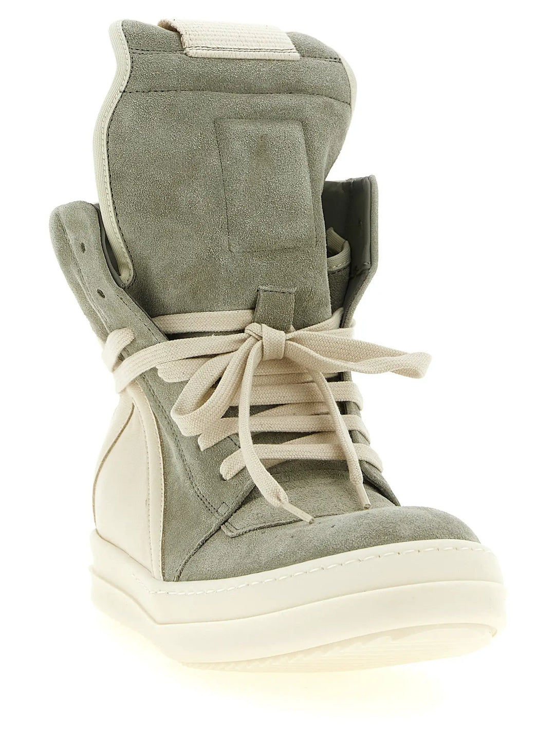 Rick Owens Sample Sale | Rick Owens Bicolor Calfskin Athletic Sneakers - | Designer outlet