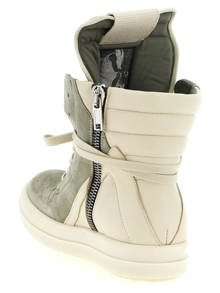 Rick Owens Sample Sale | Rick Owens Bicolor Calfskin Athletic Sneakers - | Designer outlet