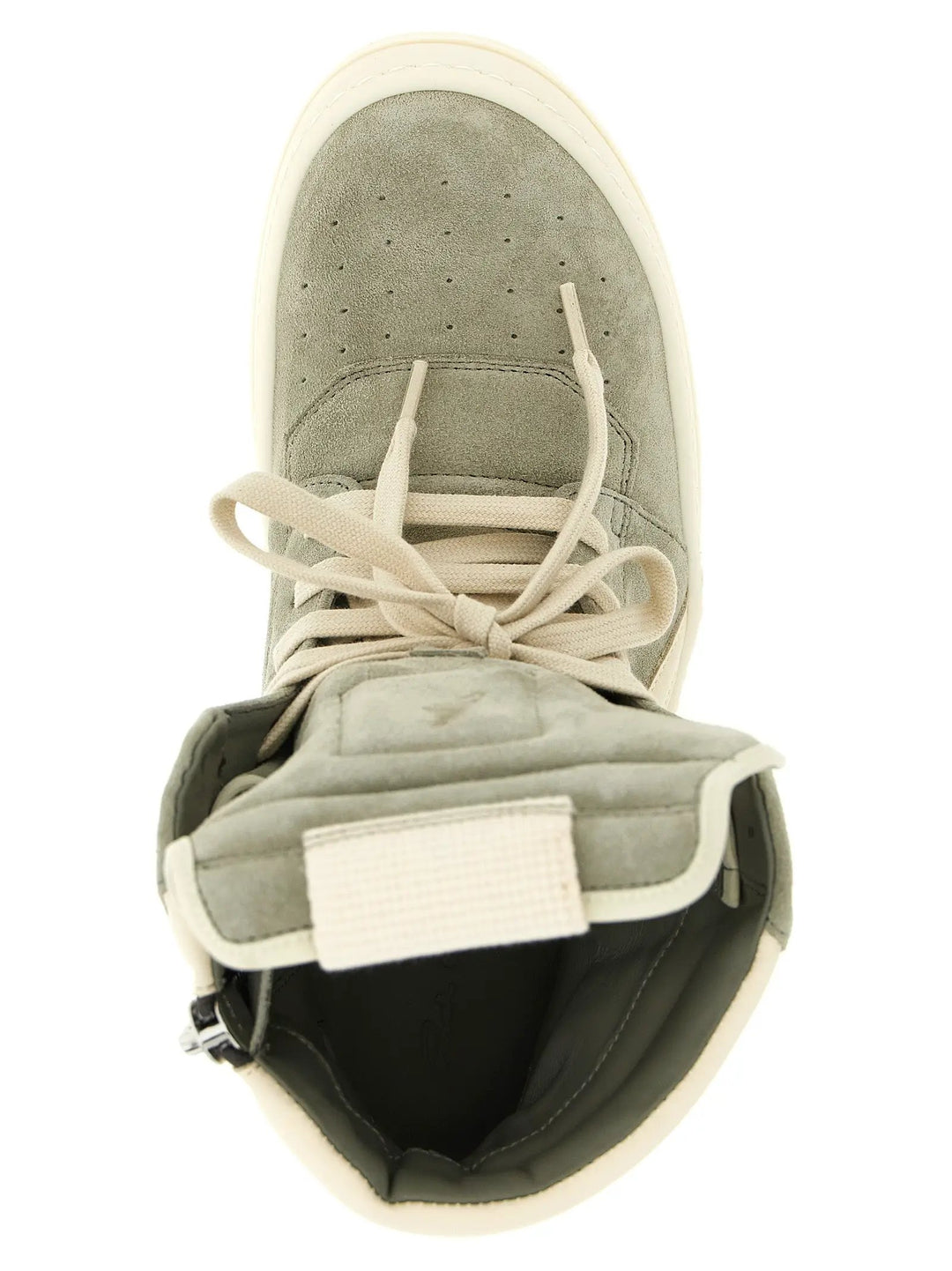 Rick Owens Sample Sale | Rick Owens Bicolor Calfskin Athletic Sneakers - | Designer outlet