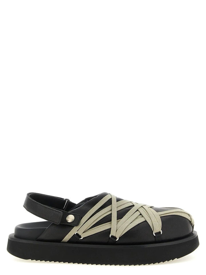 Rick Owens Sample Sale | Rick Owens Black Ramie Mules - | Designer outlet