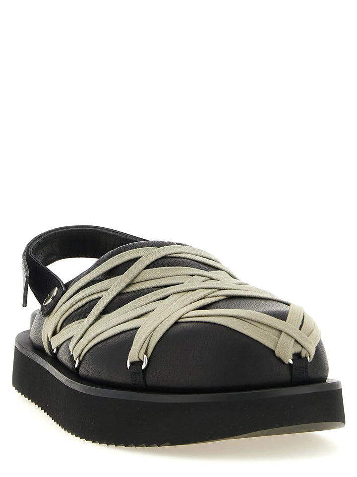 Rick Owens Sample Sale | Rick Owens Black Ramie Mules - | Designer outlet