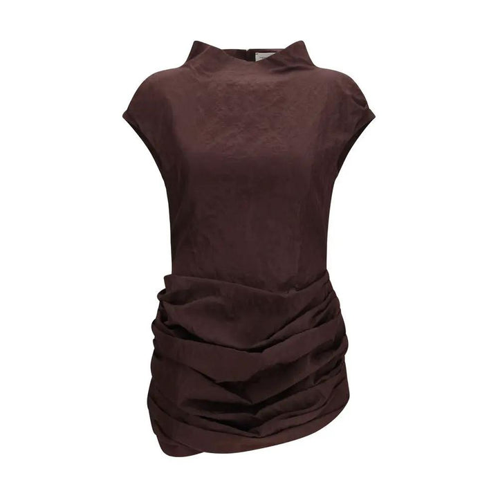 Magda Butrym Sample Sale | Magda Butrym Brown Cotton Casual Dress - | Designer outlet