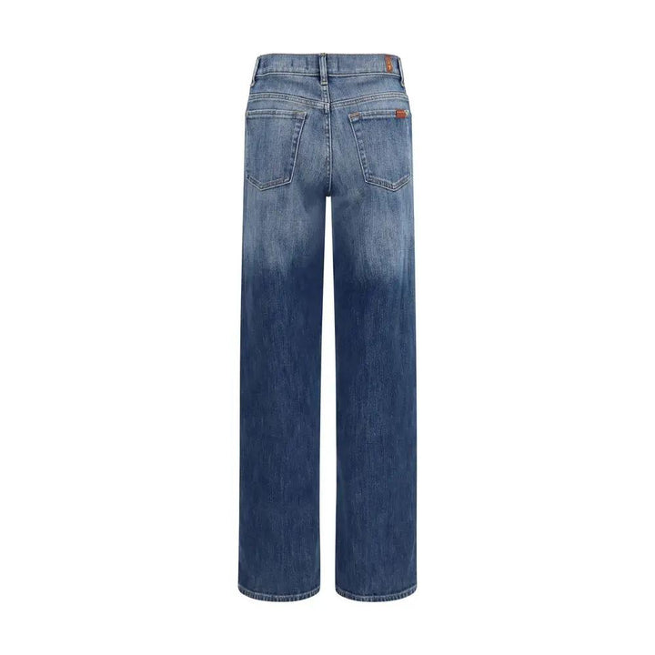 7FOR Sample Sale | 7FOR Blue Cotton Straight-Leg Jeans - | Designer outlet