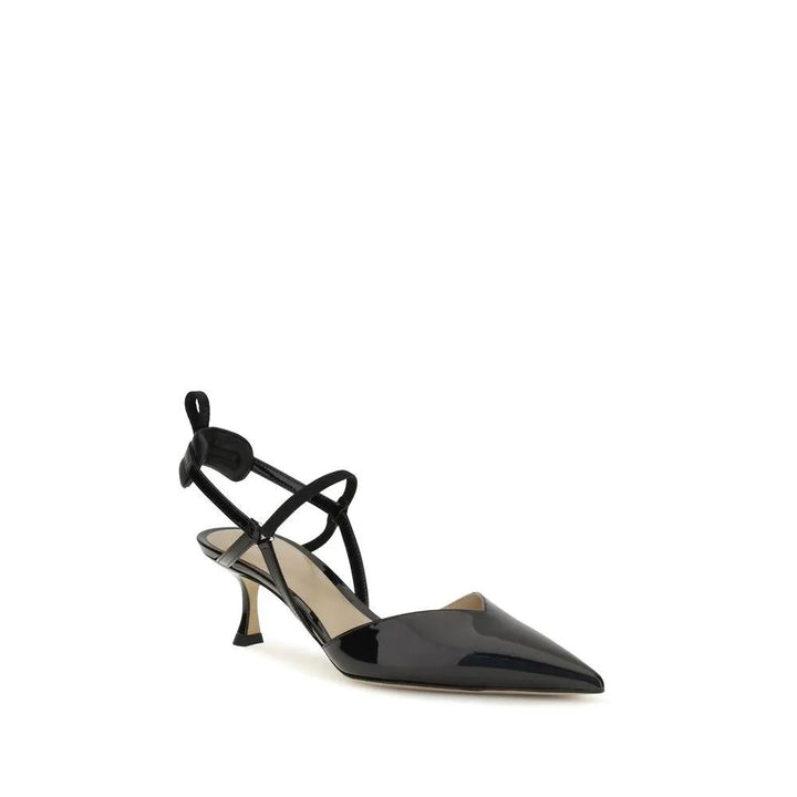 Fendi Sample Sale | Fendi Black Calf Leather Bos Taurus High Heel Pumps - | Designer outlet