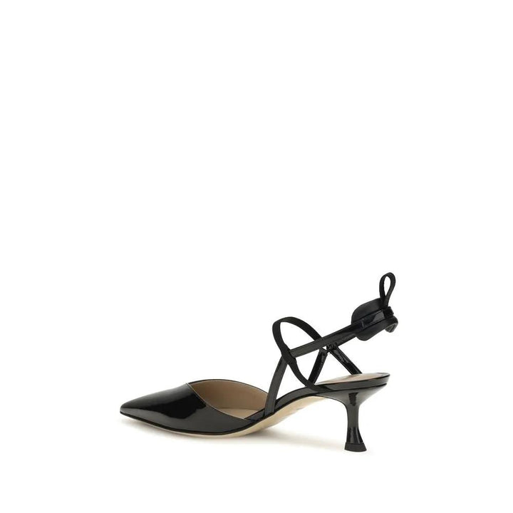 Fendi Sample Sale | Fendi Black Calf Leather Bos Taurus High Heel Pumps - | Designer outlet