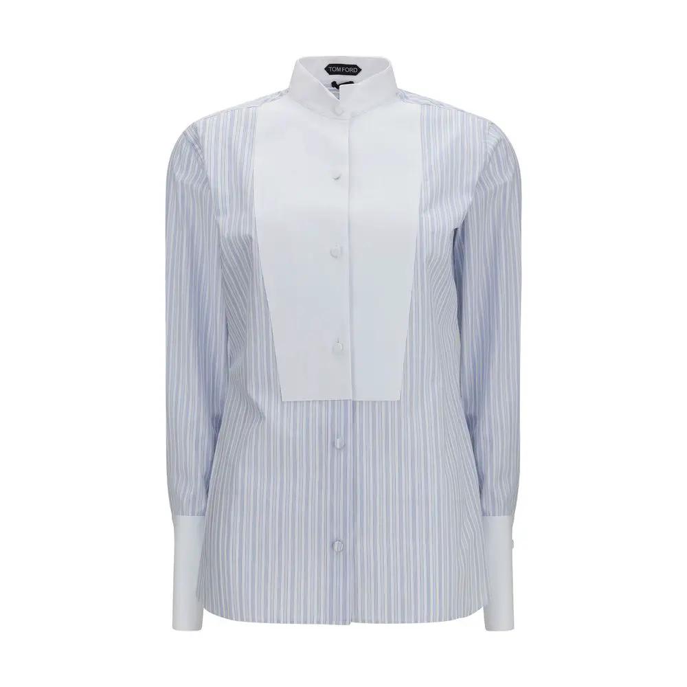 Tom Ford Sample Sale | Tom Ford Blue Cotton Pattern Shirt - | Designer outlet