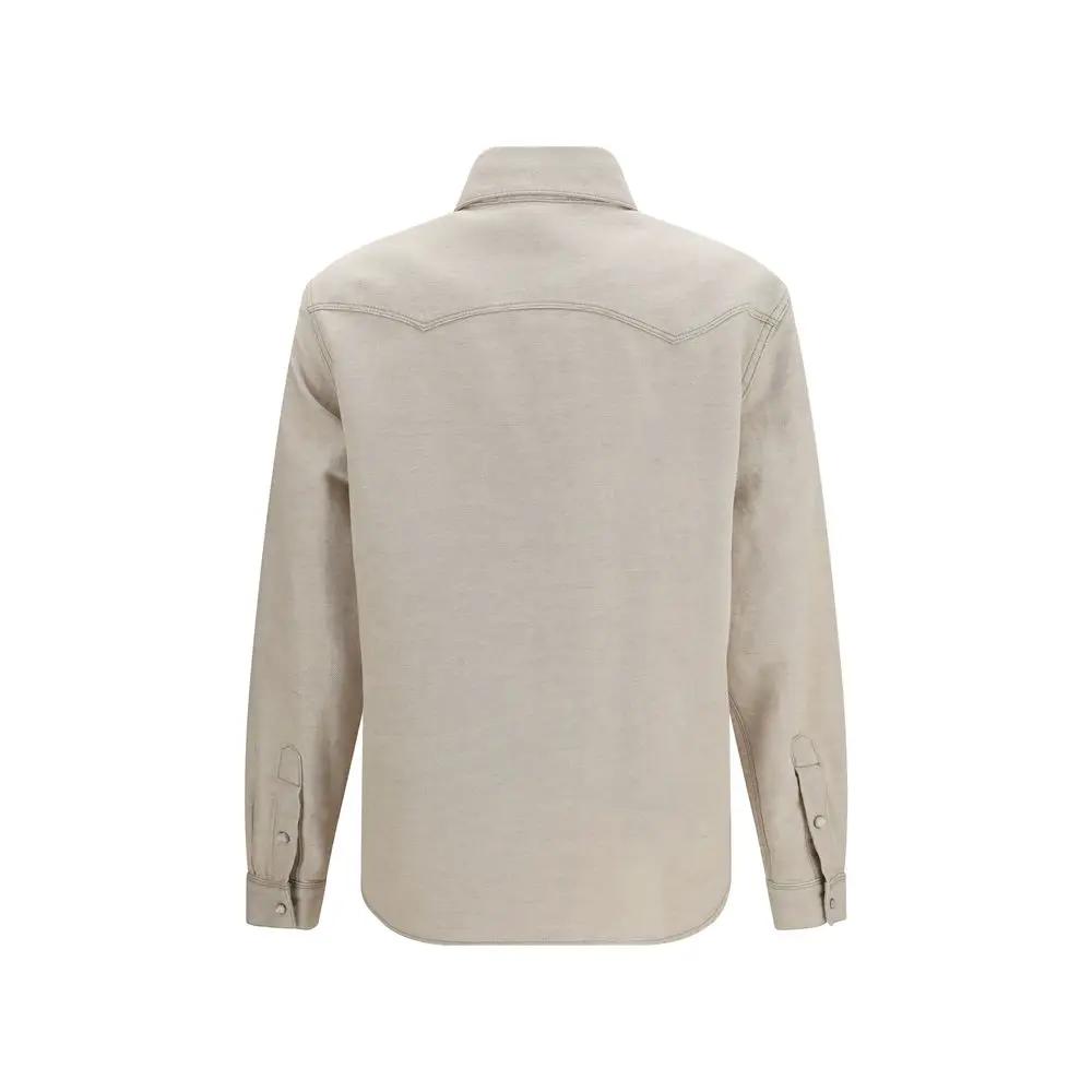 Fendi Sample Sale | Fendi Beige Denim Shirt - | Designer outlet