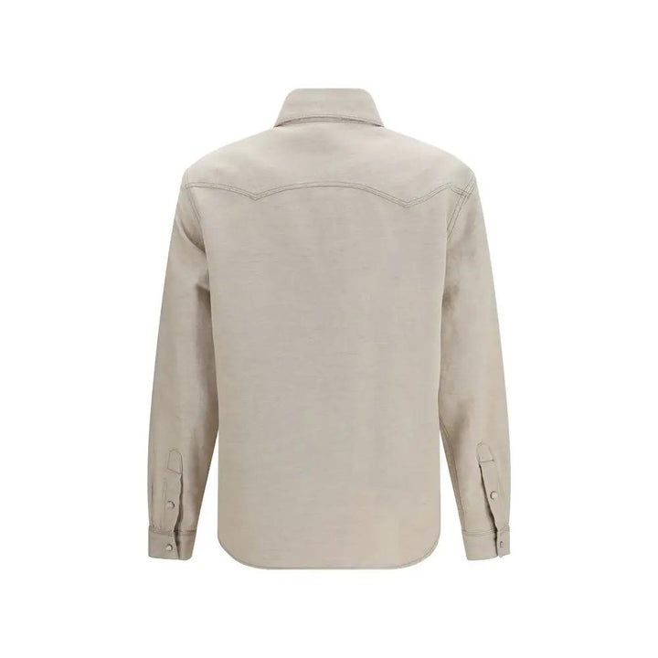 Fendi Sample Sale | Fendi Beige Denim Shirt - | Designer outlet
