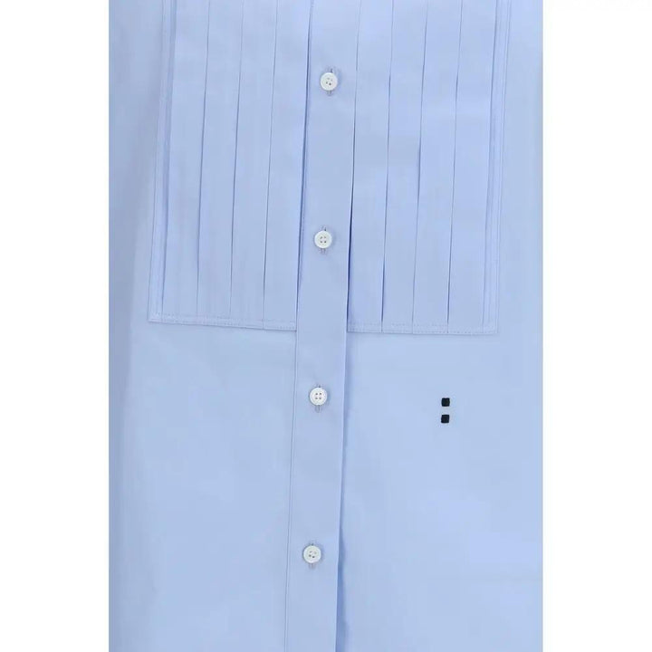 Fendi Sample Sale | Fendi Blue Cotton Dress Shirt - | Designer outlet